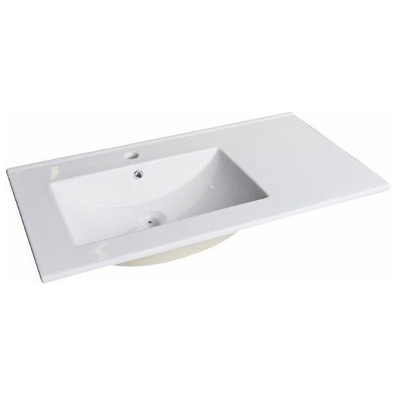 Тумба подвесная с раковиной Comforty Варна 90 см, дуб сонома - фото 3