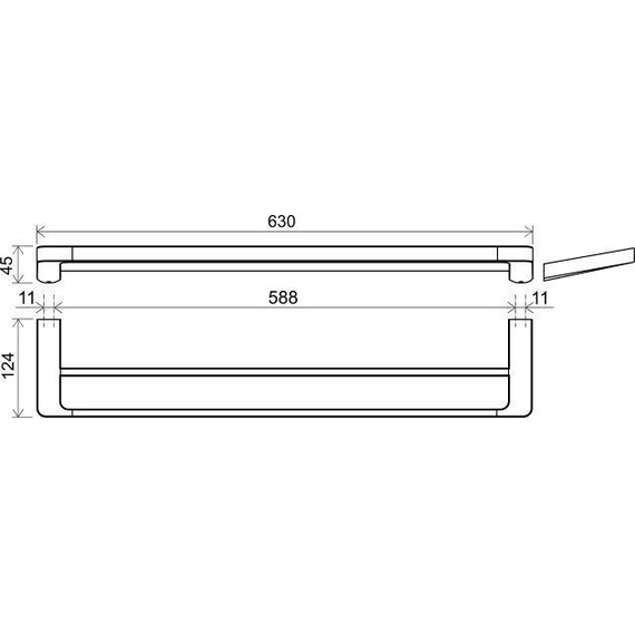 Полотенцедержатель Ravak 10° X07P562, цвет чёрный - фото 4