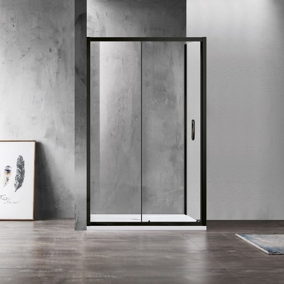 Душевое ограждение Azario Milton 120х80 см AZ-ND1131 L 1200 BLACK, черный/прозрачное - фото 2