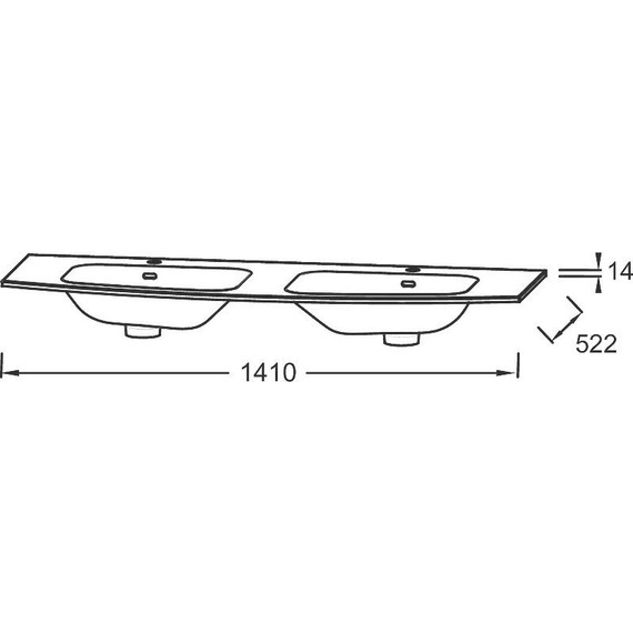 Тумба подвесная с раковиной Jacob Delafon Nona 140 см EB1891RU-442, серый антрацит (раковина из искусственного мрамора EB1883RU-00) - фото 6