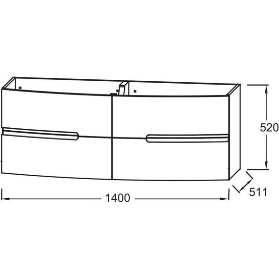 Тумба подвесная с раковиной Jacob Delafon Nona 140 см EB1891RU-G98, темно-синий (стеклянная раковина EB1887RU-DE1) - фото 4