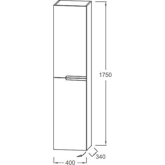 Пенал подвесной Jacob Delafon Nona 40x175 см L EB1893LRU-G98, темно-синий - фото 3
