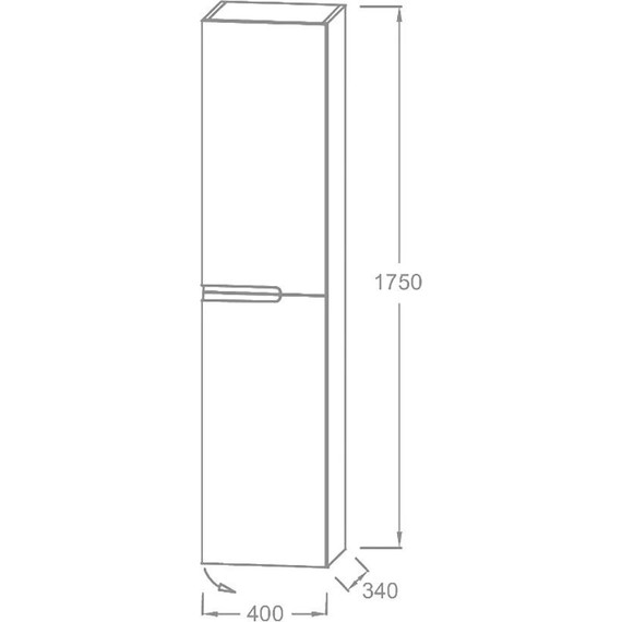 Пенал подвесной Jacob Delafon Nona 40x175 см R EB1983RRU-G98, темно-синий - фото 3
