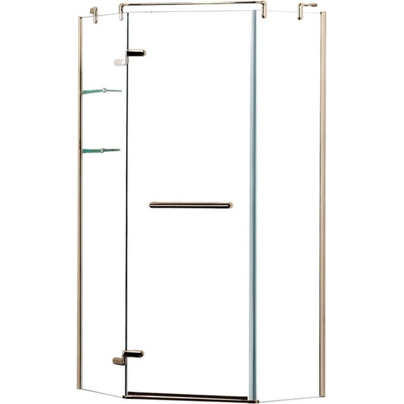 Душевое ограждение Azario Montreal AZ-NWG3231 100х100 см (стекло 8 мм) золото/прозрачное - фото 2
