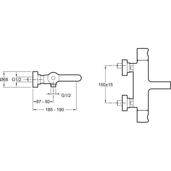Смеситель для ванны с термостатом Jacob Delafon Singulier E10870-CP - фото 2
