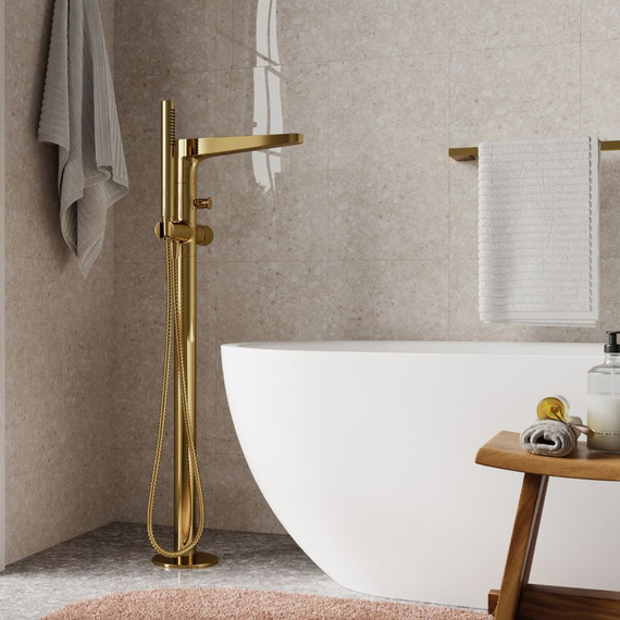 Смеситель для ванны WasserKraft Sauer 7121, золото глянцевое - фото 4