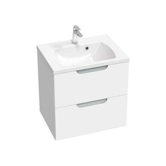 Тумба подвесная с раковиной Ravak Classic II 60 см X000001477, белый/серый - фото 