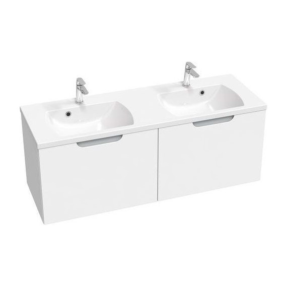 Тумба подвесная с раковиной Ravak Classic II 130 см X000001483, белый/серый - фото 
