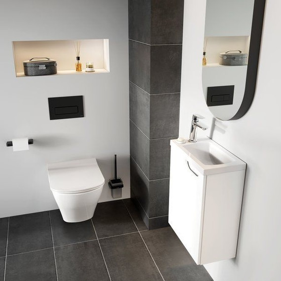 Тумба подвесная с раковиной Ravak Classic II 40 см X000001484 L, белый - фото 3