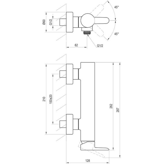 Смеситель для душа Ravak Puri X070145 - фото 2