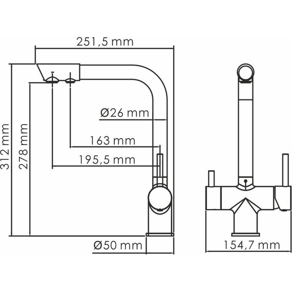 Смеситель для кухни WasserKraft A8357, белый матовый - фото 12