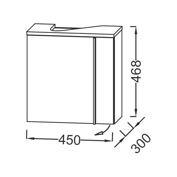 Тумба подвесная с раковиной Jacob Delafon Nouvelle Vague 45 см L EB3045G-G91, аквамарин блестящий - фото 4