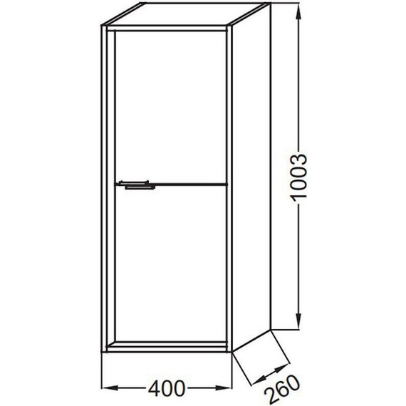Пенал подвесной Jacob Delafon Vivienne 40 см EB1587-E52-F30, дуб табак/белый сатин - фото 2