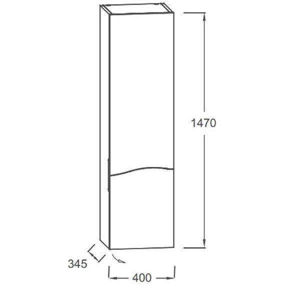 Пенал подвесной Jacob Delafon Sherwood 40 см R EB1836RRU-P6, натуральный дуб - фото 7