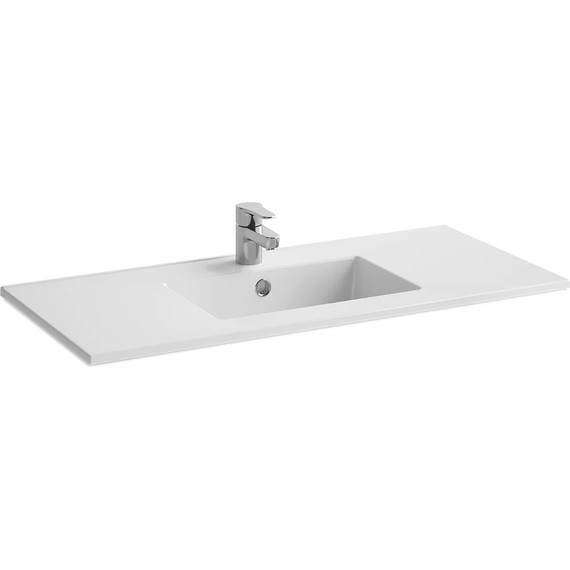 Тумба подвесная с раковиной Jacob Delafon Tolbiac 100 см EB2383-J5, белый глянцевый (раковина EXUA112-00) - фото 2