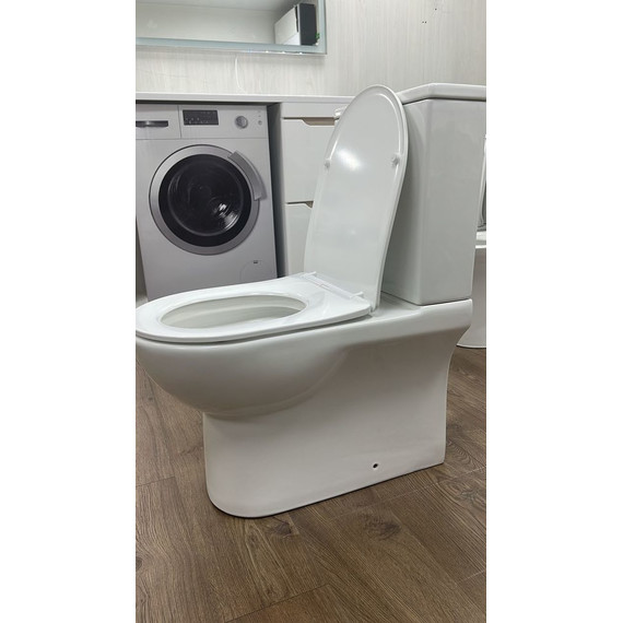 Унитаз-компакт безободковый Azario Ambra AZ-848 с крышкой микролифт - фото 3