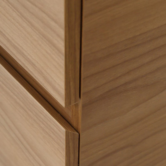 Тумба подвесная с раковиной Cezares MOLVENO-100-2C-SO-NC 100 см, Noce Chiaro - фото 4