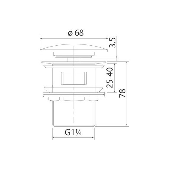 Донный клапан Iddis Optima home OPHBM0Wi88, чёрный матовый - фото 2