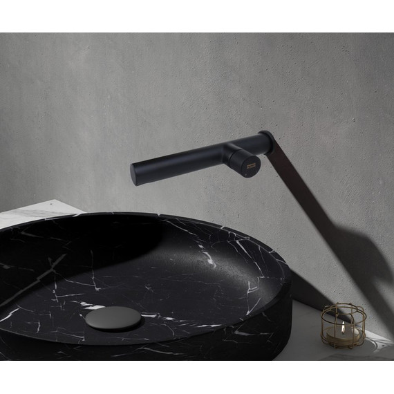 Смеситель для раковины настенный Bronze de Luxe Avantgarde 2021H, чёрный матовый - фото 7