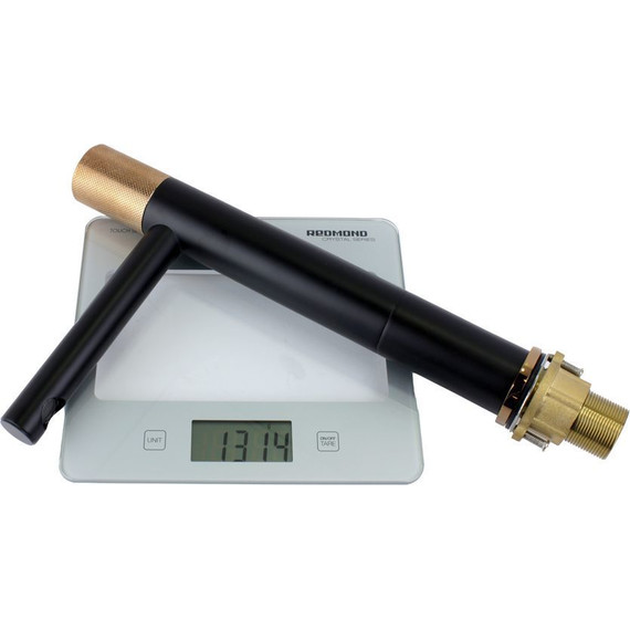 Смеситель для раковины высокий Bronze de Luxe Avantgarde 2030MH, черный матовый/розовое золото - фото 5