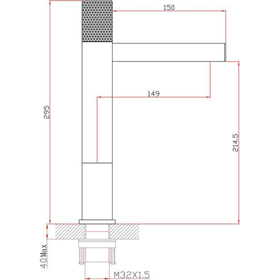 Смеситель для раковины высокий Bronze de Luxe Avantgarde 2030MH, черный матовый/розовое золото - фото 8