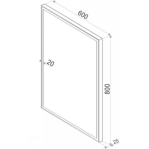 Зеркало Sintesi Kanto Cromo 60 см SIN-SPEC-KANTO-CROMO-60 - фото 12