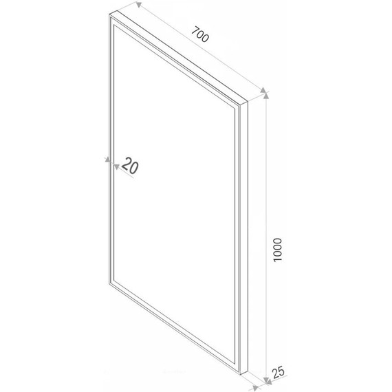 Зеркало Sintesi Kanto Cromo 70 см SIN-SPEC-KANTO-CROMO-70 - фото 8