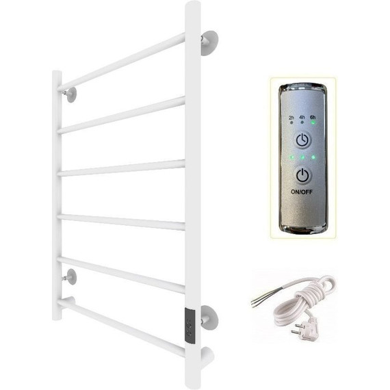 Полотенцесушитель электрический Тругор Пэк сп 1 ВГП П6 400х800 мм, белый (возможность скрытого подключения) 00-00043626 - фото 