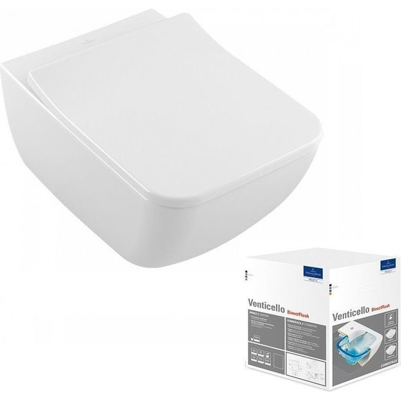 Унитаз подвесной безободковый Villeroy&Boch Venticello 4611RS01 с крышкой микролифт - фото 2