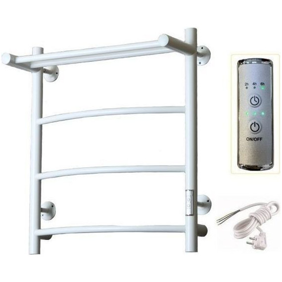 Полотенцесушитель электрический Тругор Пэк сп 5 ВГП с полкой П4 500х600 мм, белый (возможность скрытого подключения) 00-00042749 - фото 