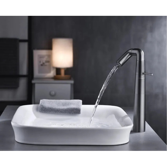 Смеситель для раковины высокий Haiba HB11813-7, черный матовый - фото 5