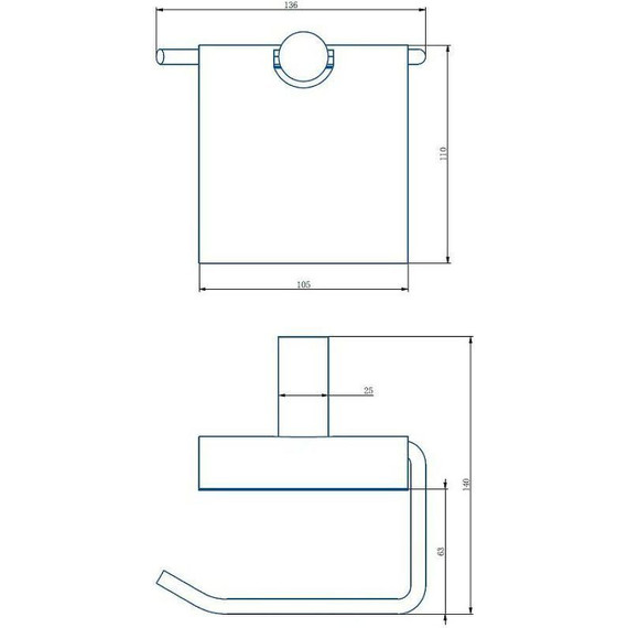 Держатель для туалетной бумаги Haiba HB8403-4, цвет бронза - фото 2