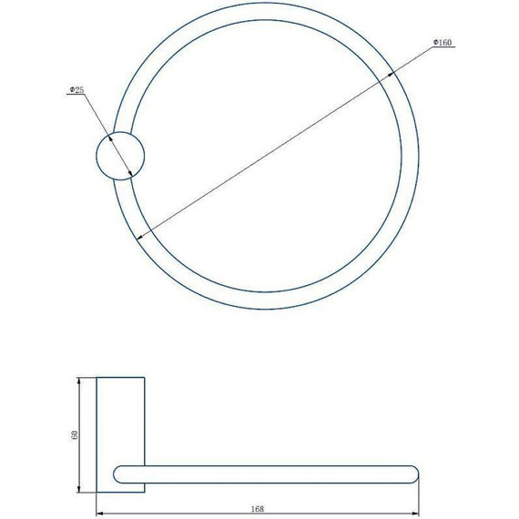 Кольцо для полотенец Haiba HB8404-4, цвет бронза - фото 2