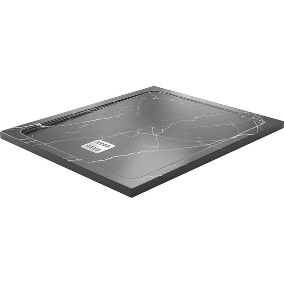 Поддон каменный WasserKraft Neime 120х100 см 19T10, чёрный мрамор - фото 