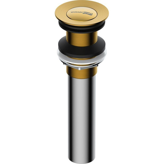 Донный клапан WasserKraft A252, золото матовое - фото 
