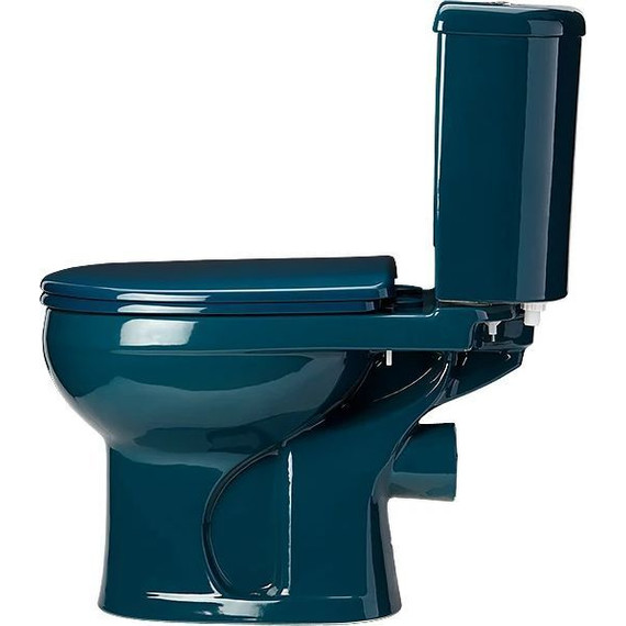 Унитаз-компакт Оскольская керамика Ирида Стандарт (горизонтальный выпуск) с полипропиленовой крышкой 40325130402, зеленый, Цвет производителя: зелёный - фото 3