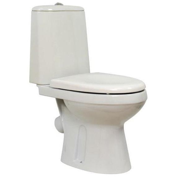 Унитаз-компакт Оскольская керамика Лея Люкс (косой выпуск) с крышкой дюропласт 41301130311 - фото 2