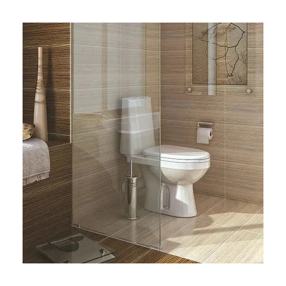 Унитаз-компакт Оскольская керамика Лея Премиум (косой выпуск) с крышкой микролифт 41301130315 - фото 