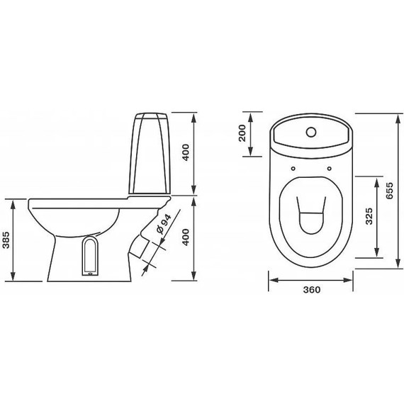 Унитаз-компакт Оскольская керамика Лея Премиум (косой выпуск) с крышкой микролифт 41301130315 - фото 3