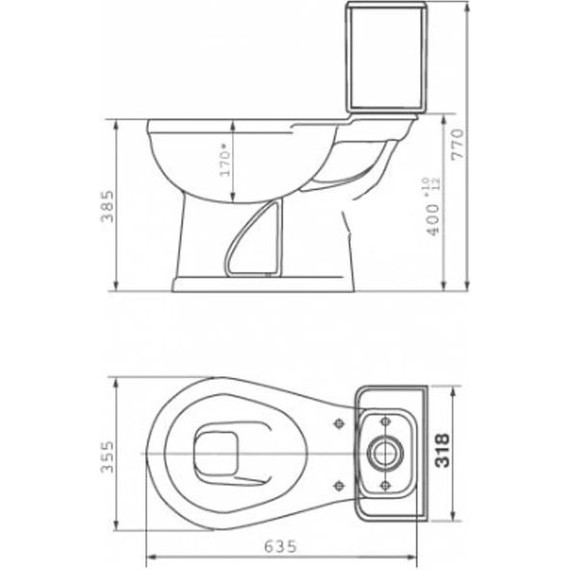 Унитаз-компакт Оскольская керамика Дора Комфорт с полипропиленовой крышкой 47355130402, синий, Цвет производителя: синий - фото 3