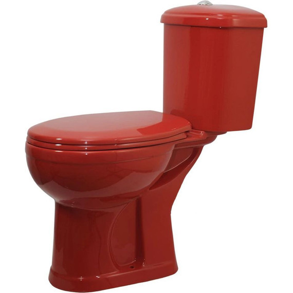 Унитаз-компакт Оскольская керамика Дора Комфорт с полипропиленовой крышкой 47360130402, красный, Цвет производителя: красный - фото 2