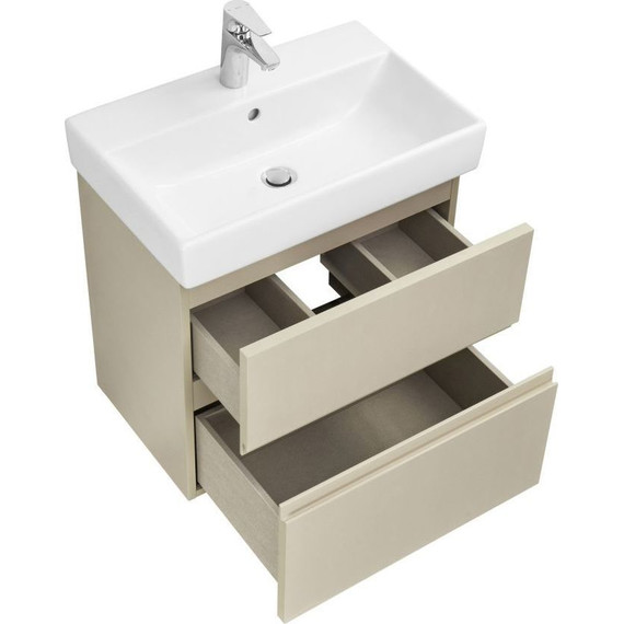 Тумба подвесная с раковиной Roca Oleta 60 см A857639515, капучино - фото 3