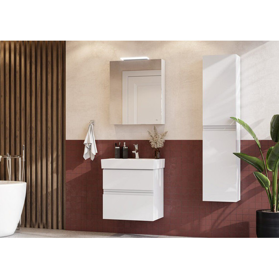 Тумба подвесная с раковиной Roca Oleta 60 см A857639501, белый матовый - фото 8