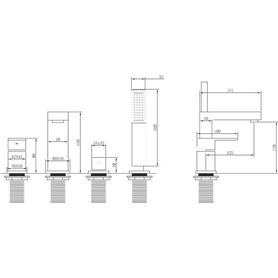 Смеситель для ванны Abber Daheim AF8213, Цвет производителя: хром - фото 3