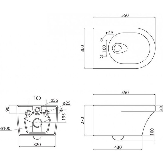 Унитаз подвесной безободковый Cezares Duet CZR-2462-TH-TOR - фото 13