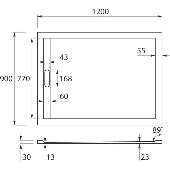 Мраморный поддон Cezares TRAY-AS-AH-120/90-30-NERO 120х90 см, черный - фото 3