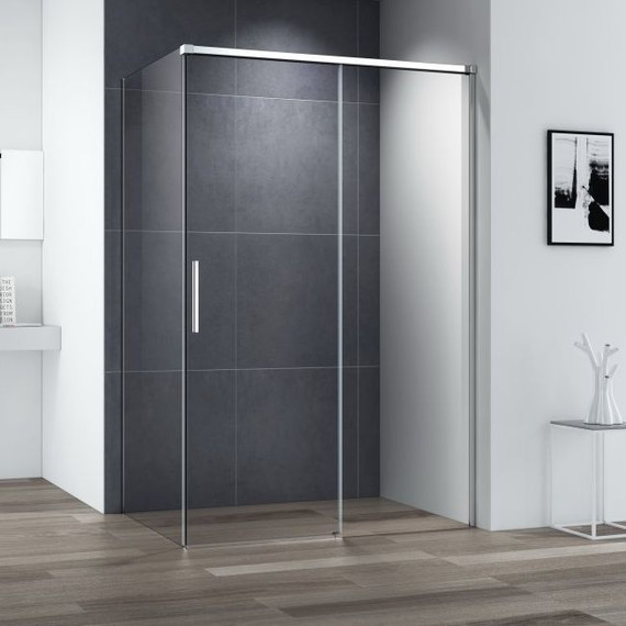 Душевое ограждение Cezares 150х90 см DUET SOFT-M-AH-1-150/90-C-Cr (стекло 8 мм) хром/прозрачное - фото 