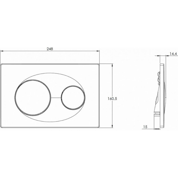 Кнопка смыва Azario AZ-8200-0013, черный матовый - фото 3