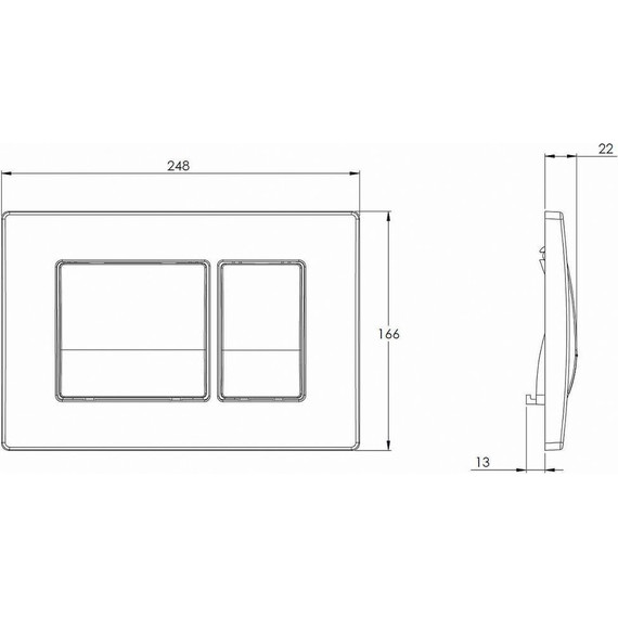 Кнопка смыва Azario AZ-8200-0031, хром глянец - фото 3