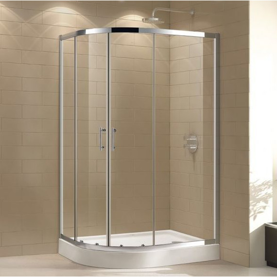 Душевое ограждение Cezares 120х100 см ECO-O-RH-2-120/100-C-Cr, хром/прозрачное - фото 